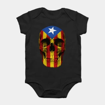 

Baby Onesie Baby Bodysuits kid t shirt Crossfit CATALONIA SKULL FLAG Freedom for Free Viva la Banner Plus Size Clothing