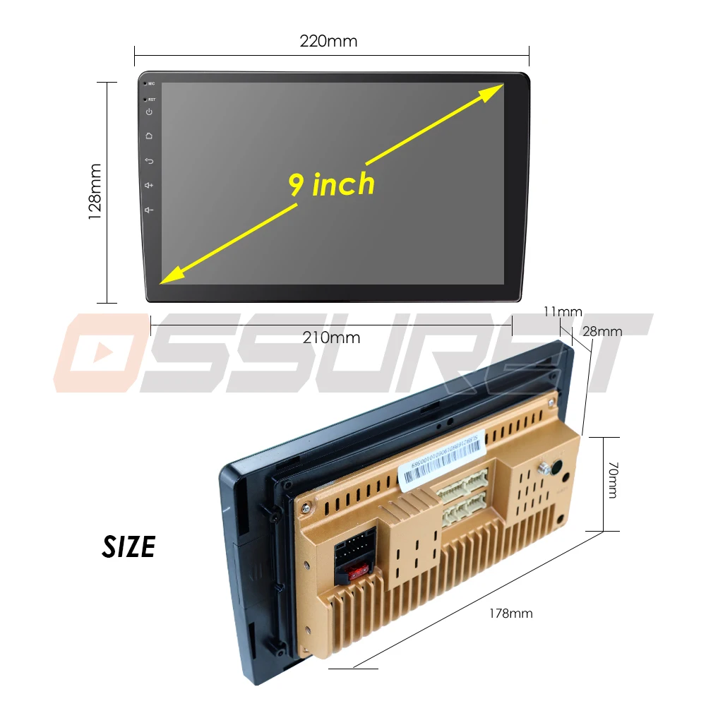 Perfect Auto Radio 2 Din Android GPS Navigation Car Radio Car Stereo 9" Wifi Bluetooth USB Audio 2DIN Universal Multimedia Car PC Player 2