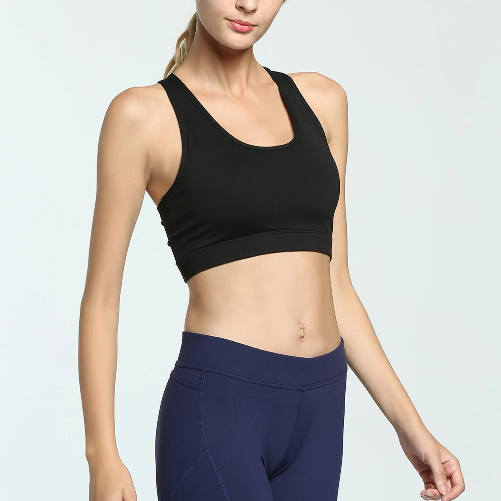 

Women Hollow Out Sport Fitness Workout Vest Bra Top Padded Running Sports Tank Tops KS-shipping