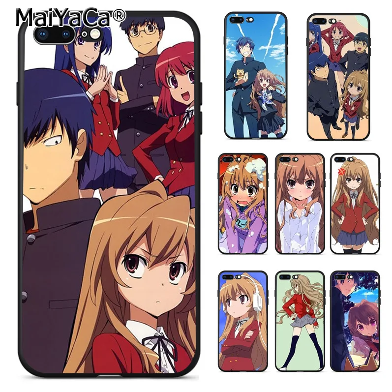 Мягкий чехол MaiYaCa Toradora из ТПУ с аниме рисунком аксессуары для телефона Apple iPhone 8 7 6