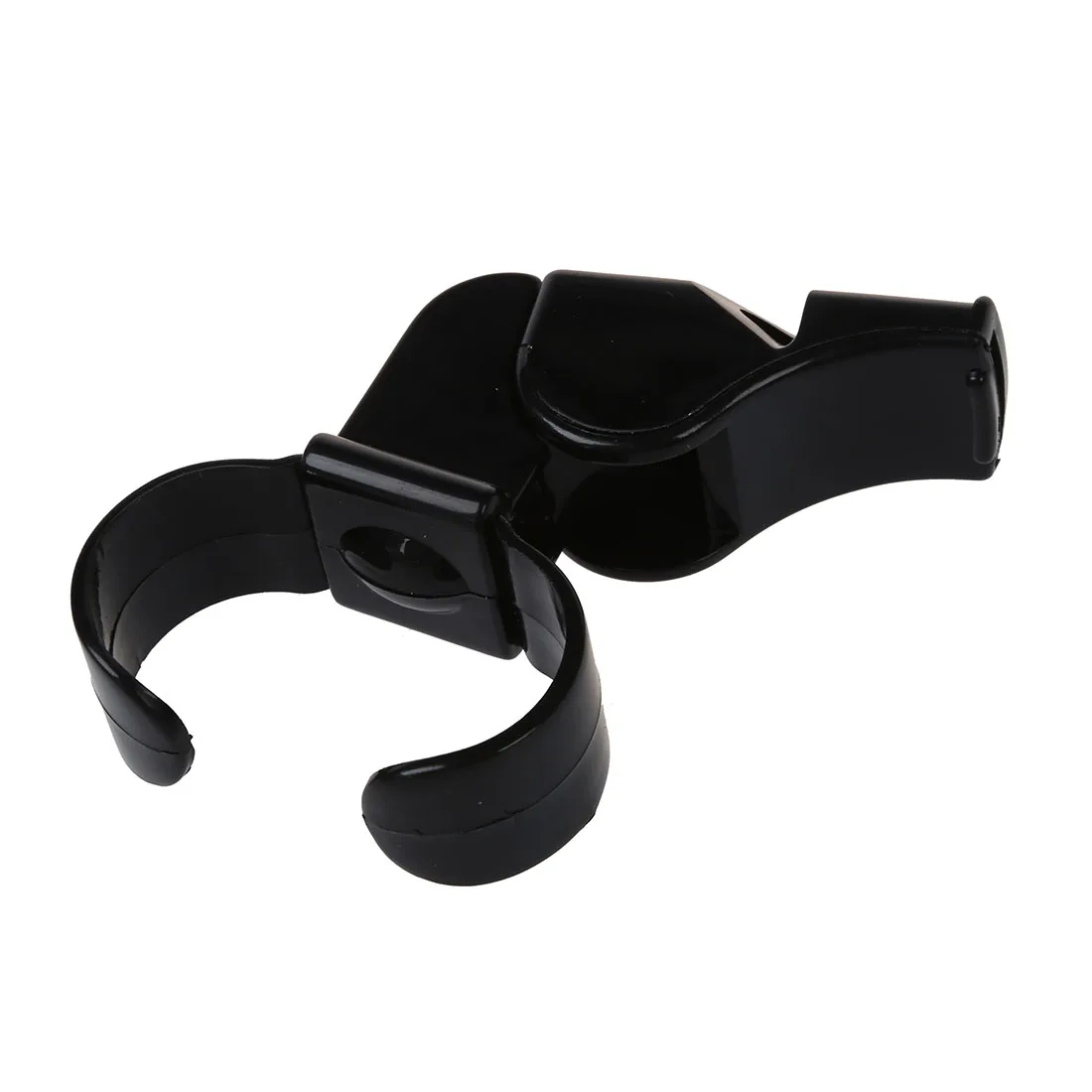 

Black Plastic Pealess Finger Grip Sports Referee Whistle