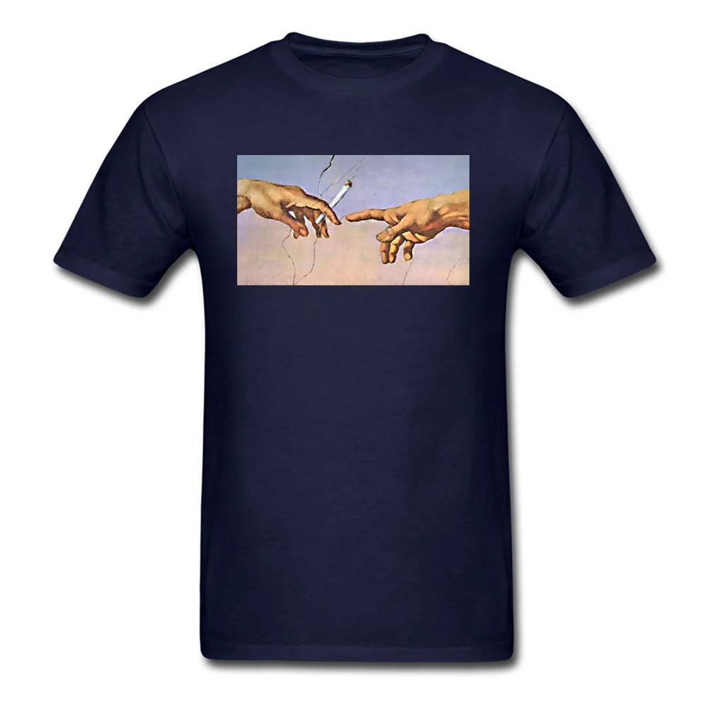MICHELANGELO190618 Design Summer 100% Cotton Round Neck Men's Tops Shirt Printed Tee-Shirt Funky Short Sleeve T-shirts MICHELANGELO190618 navy
