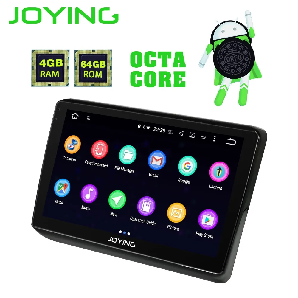 Discount JOYING 10.1 inch IPS screen 4GB RAM 64GB ROM Octa Core android 8.0 car DVD player stereo GPS multimedia for Honda Vezel/HR-V/XRV 4