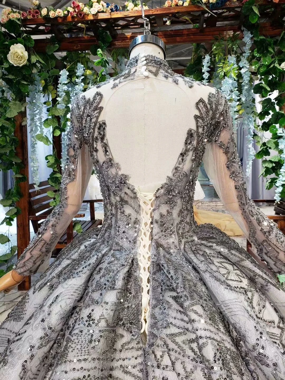 Последние новые винтажные блестящие вечерние платья с металлическим элементом серое вечернее платье с бисером для помолвки на заказ блестящее свадебное платье
