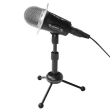 Профессиональный микрофон компьютера Запись конденсаторный микрофон для портативных ПК и т. д. с подвесом 3.5 мм стерео джек