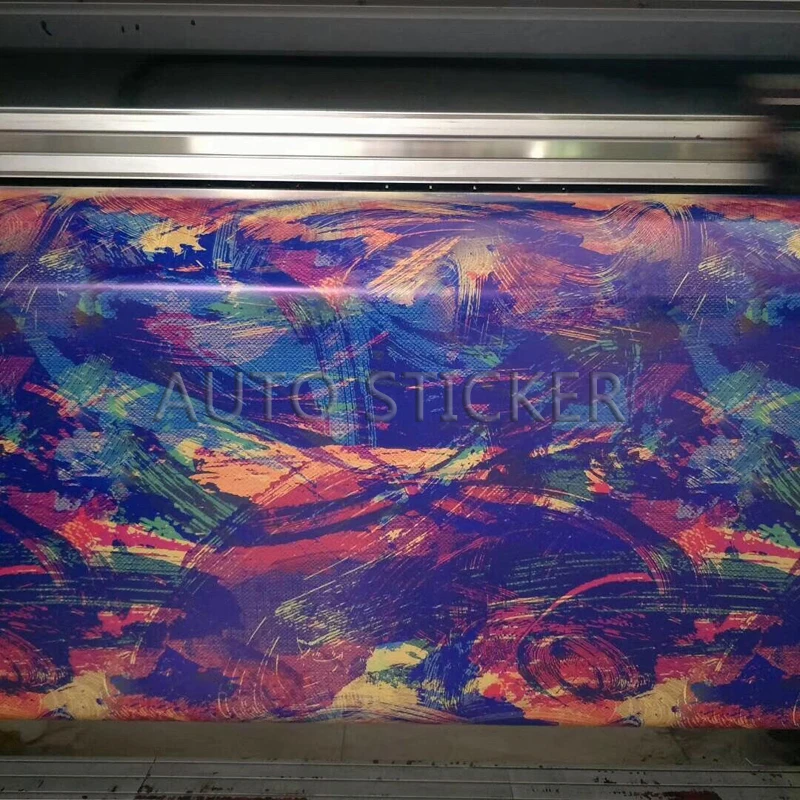 colorful Abstract painting camo vinyl car wrap 3