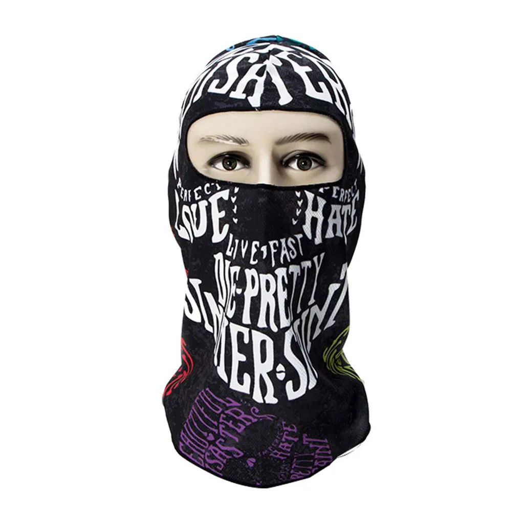Балаклава с 3D-принтом, мотоциклетная маска на все лицо, шапка, шлем, ветрозащитная, дышащая, для страйкбола, пейнтбола, сноуборда, лыжного щита, защита от ультрафиолета#30 - Цвет: D