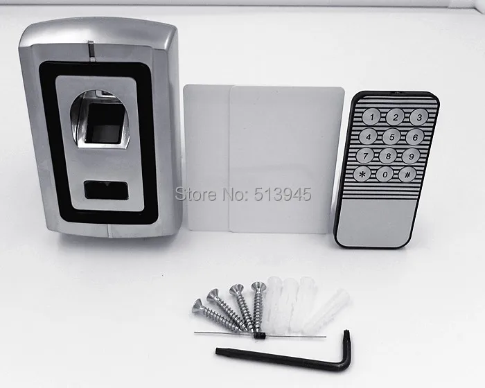 

Fingerprint Access Control With Remote Control 125KHz RFID ID Card Reader Two In One Door Lock Access Controller Kit F007-EM
