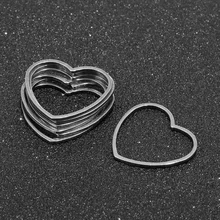 10 шт./лот, серьги из нержавеющей стали, компоненты, подвески-соединители в форме сердца для браслета, ожерелья, сережек, сделай сам