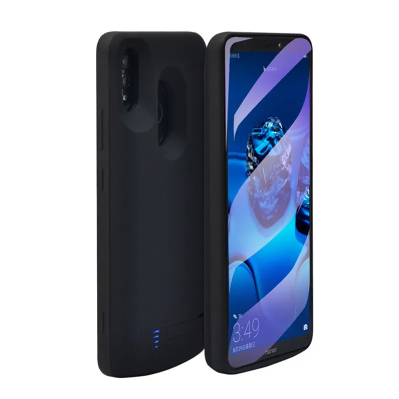 KQJYS 5000mAh Чехол для портативного зарядного устройства с подставкой для huawei Honor Play power Box - Цвет: Black