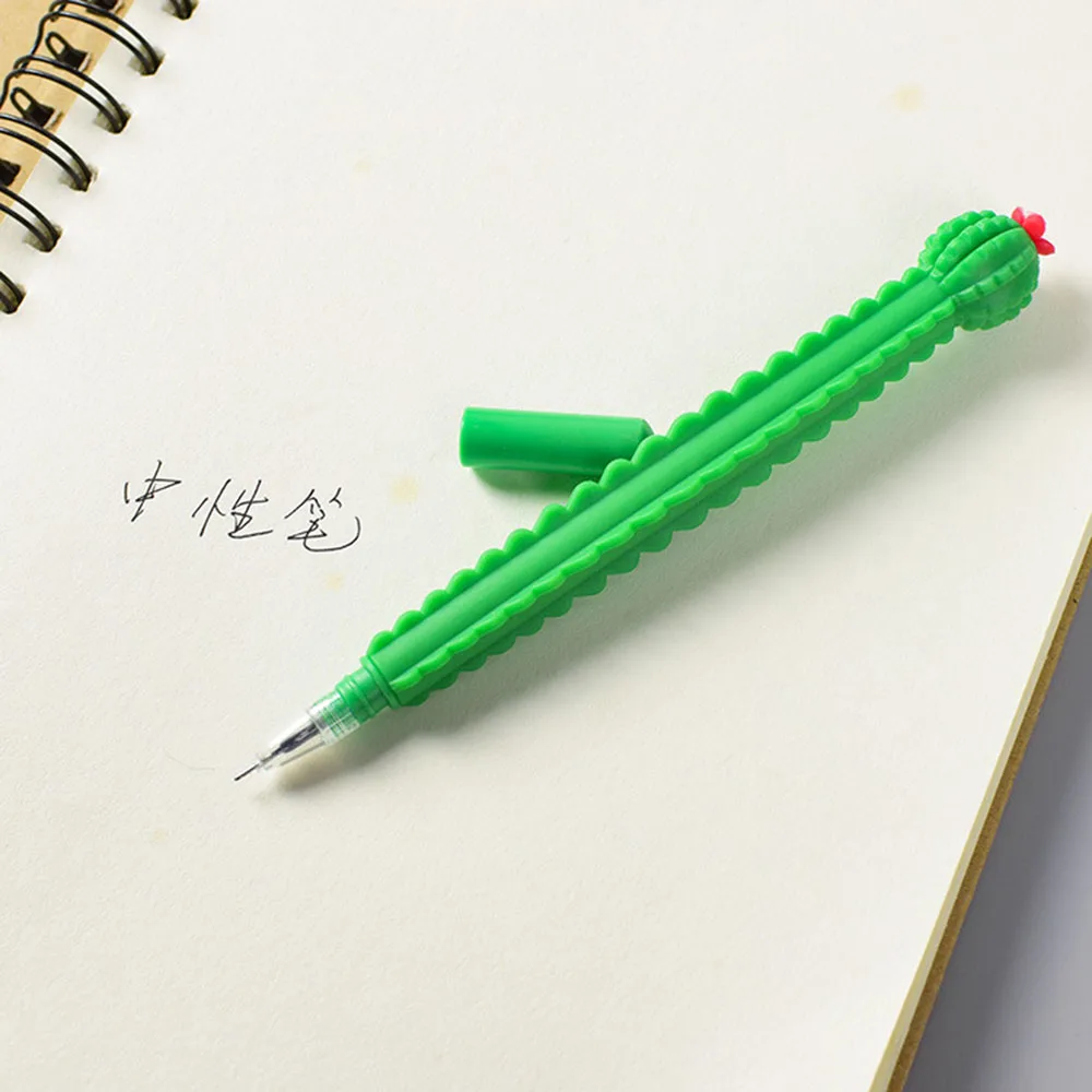 

1PC Kawaii Funny Flower Cactus Gel Ink Ballpoint Pen Office Student Supply Gift
