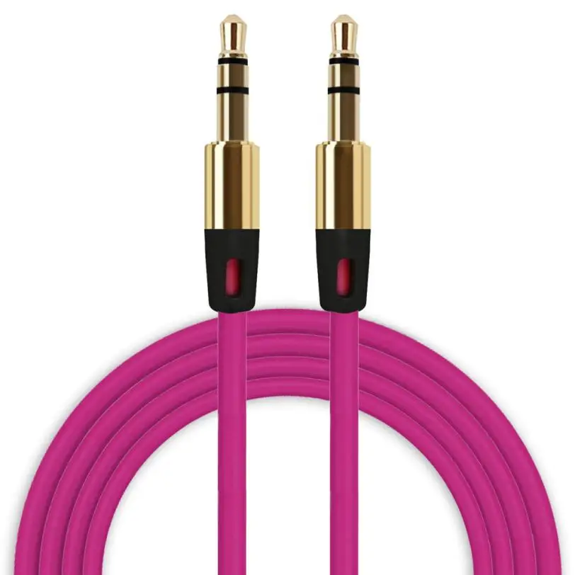 3.5mm Auxiliary Audio Cable Male To Male Flat Aux Cables for All Phones/MP3/iPod/iPhone /PC May31