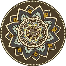 Персидская мандала, цветы, круглые ковры для гостиной, компьютерный стул, детский игровой коврик, коврик для гардеробной и ковров