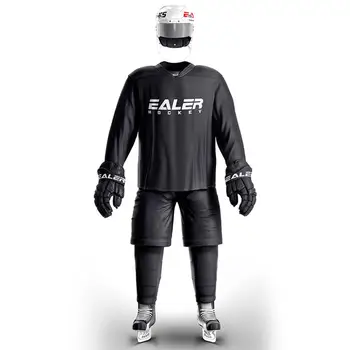 

JETS free shipping cheap black Training suit ice hockey jerseys with EALER logo customized in stock