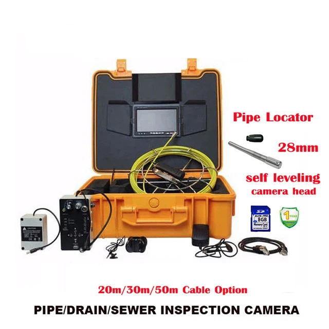 Трубы стока канализационных Видео Инспекции Камера Системы трубы локатор 28 мм наливные Камера DVR эндоскопа бороскоп 50 м кабель