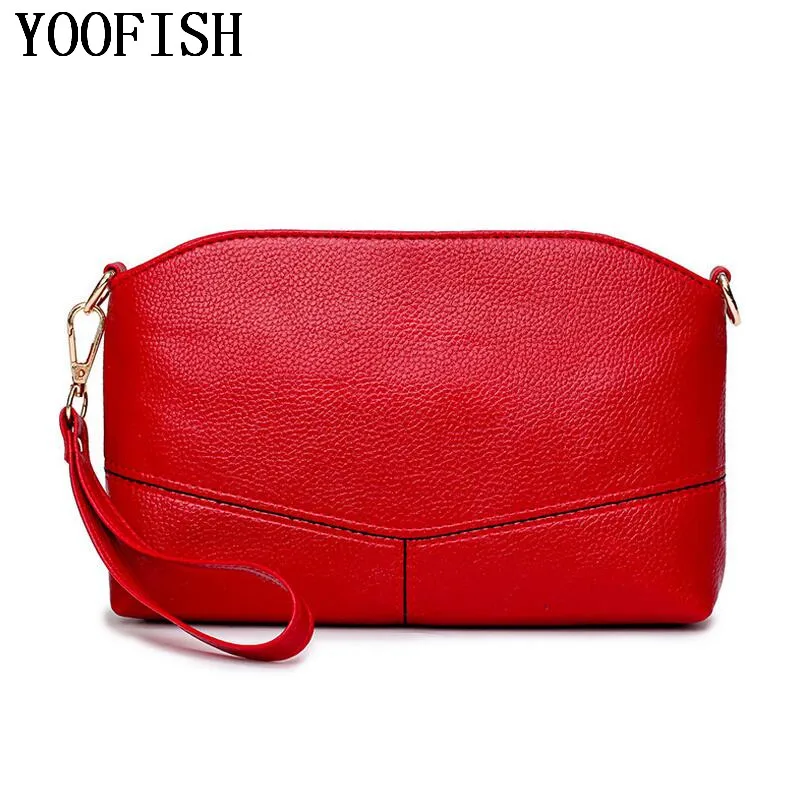 

YOOFISH Fashion Candy Color Women Messenger Bag Envelope Clutch Purse Casual Women Bags Vintage PU Leather Woman Shoulder Bag