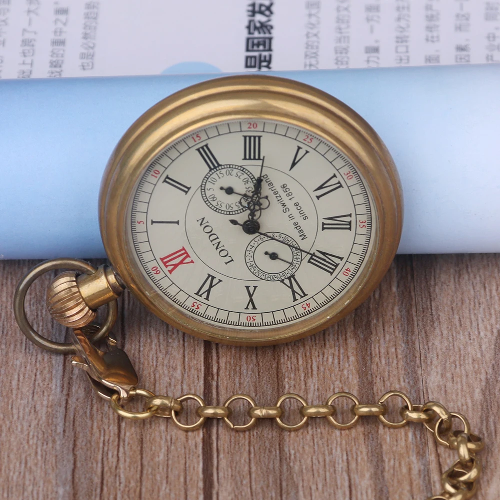 Винтажные мужские и женские бронзовые карманные часы стимпанк Механический Стиль
