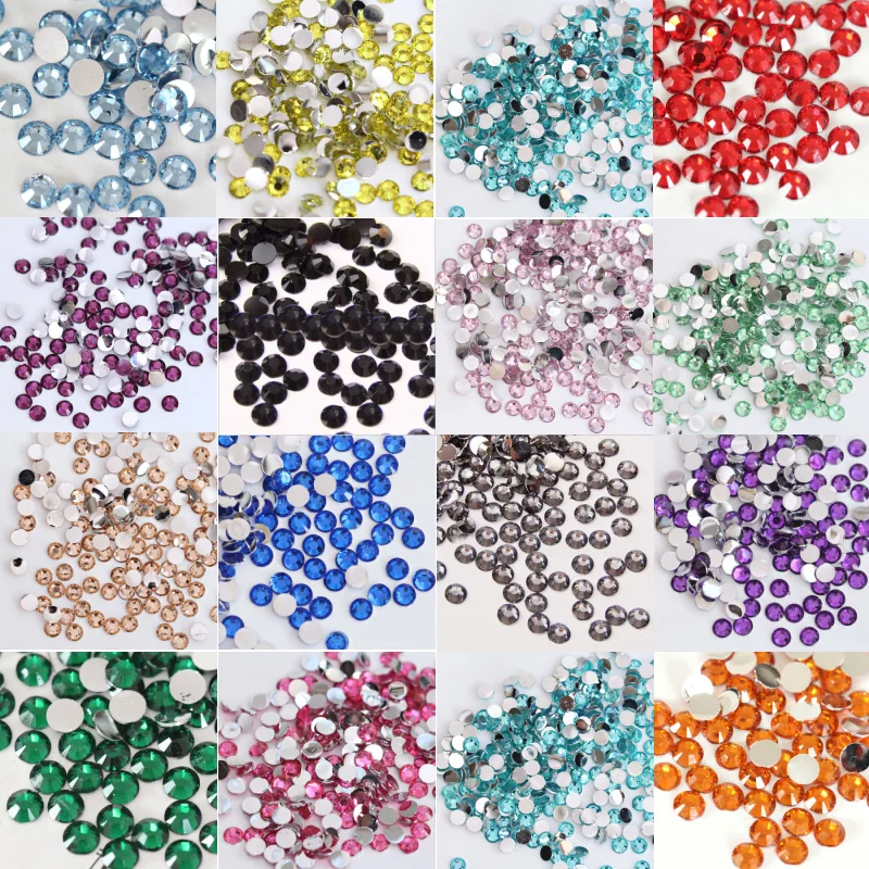 

MulitColor Crystal Resin Non Hot Fix Rhinestone Flatback Non Hotfix Rhinestone Glitter Rhinestone For Nail Art Decorations B3385
