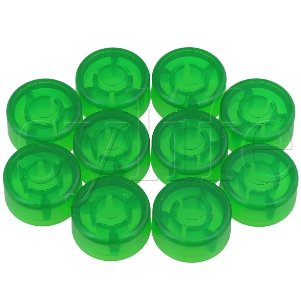 

Electric Guitar Effects Parts Switch Pedal Cap Green Set of 10 Plastic