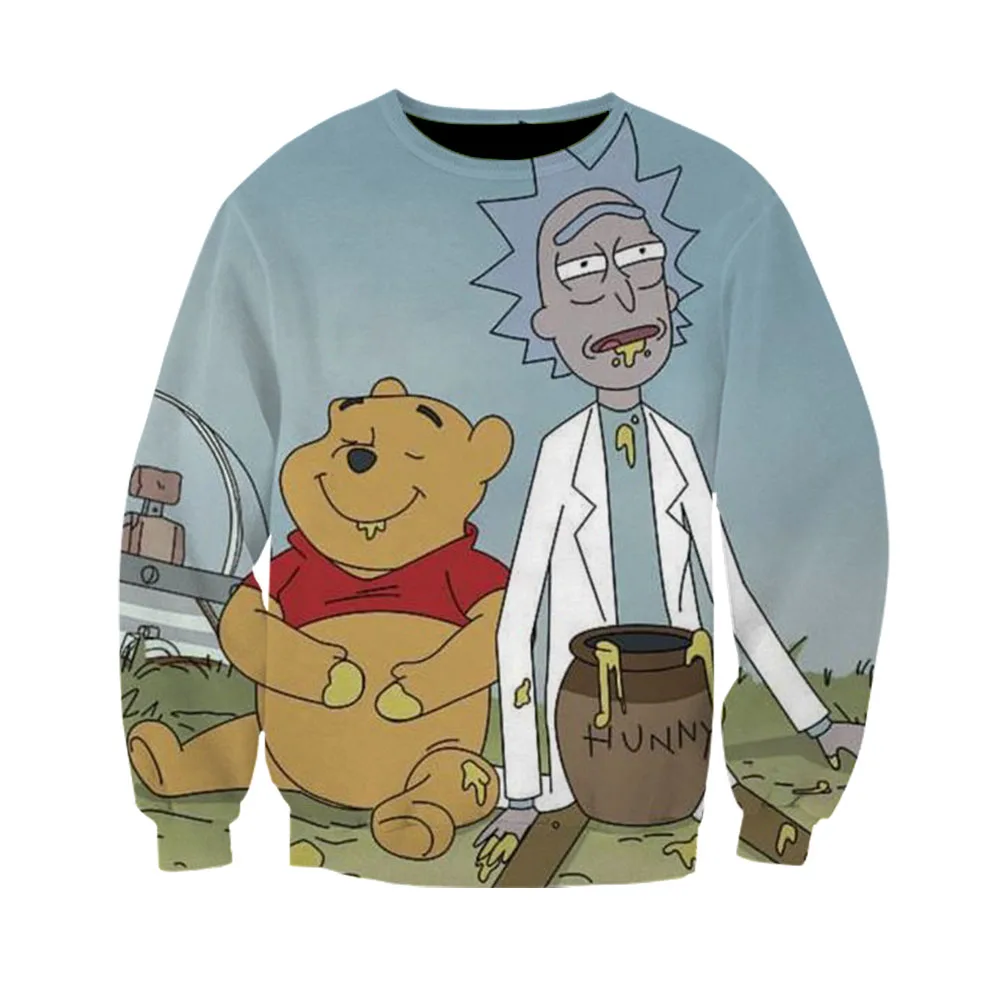 Носки с рисунком медведя из мультика Рик и Морти Sweartshirt Для мужчин женщин кофты