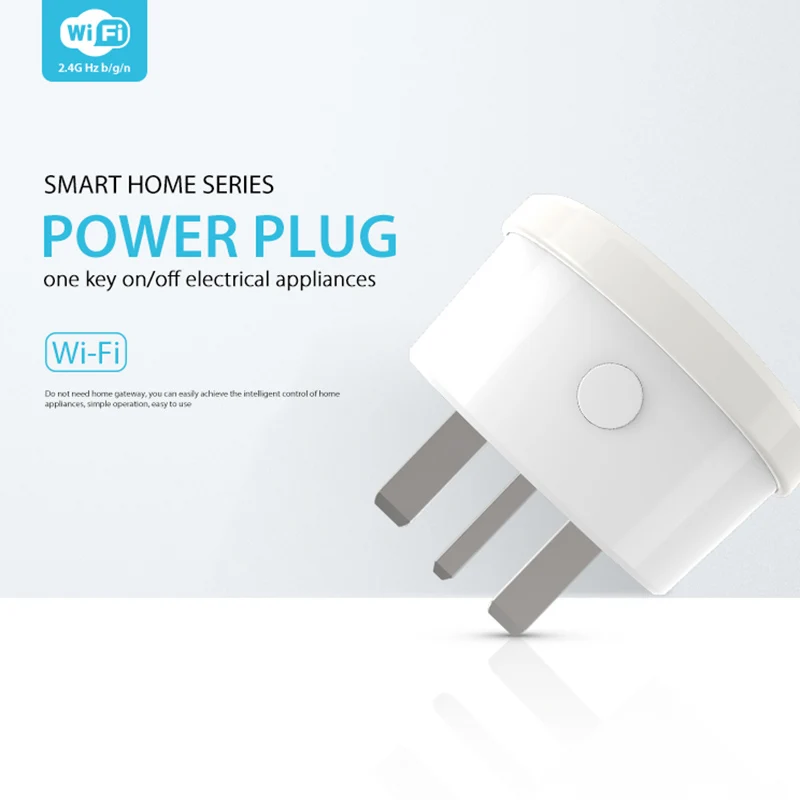

WiFi UK Smart Plug Remote Control 2.4GHz One-key Connect Plug and Play for Smart Home GY88