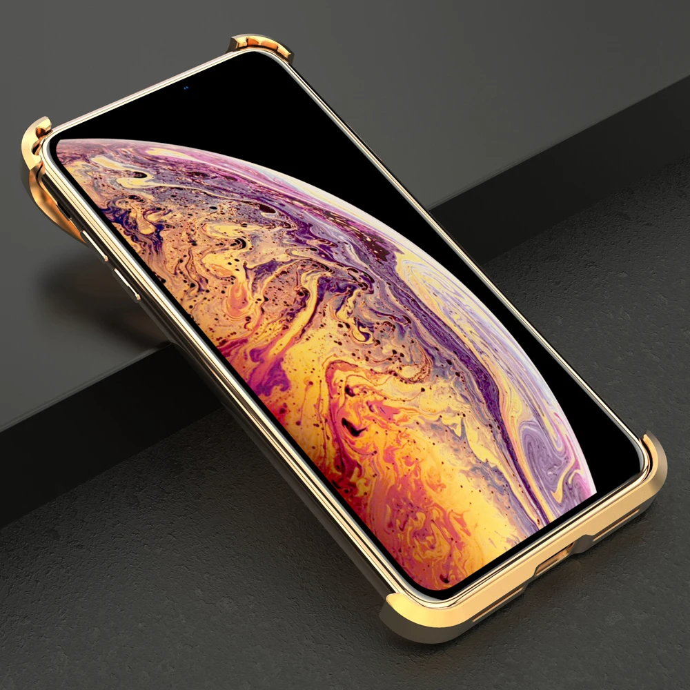 Чехол для iPhone XS Max роскошный тонкий жесткий металлический бронированный защитный