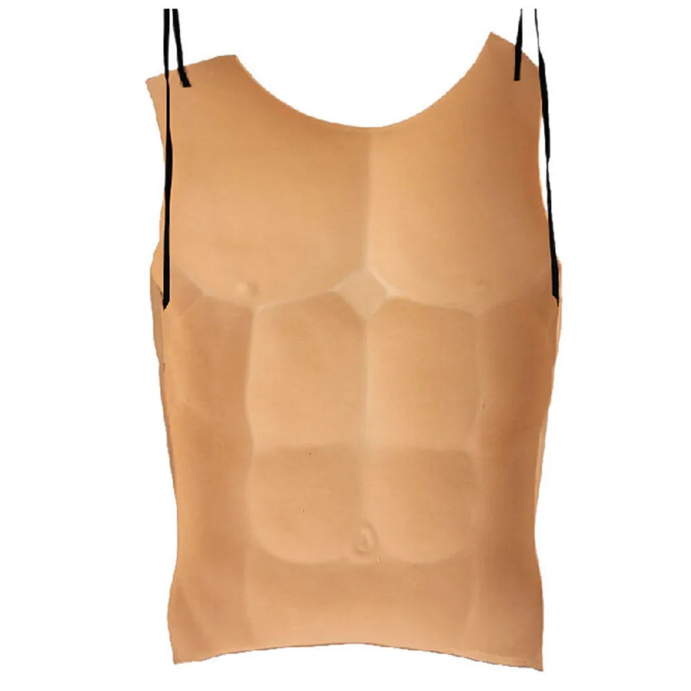 Halloween Funny Decoration Fake Muscle Men Belly Chest Skin Eva Foam Fake Chest Belly For Masquerade Party Dress Decoration