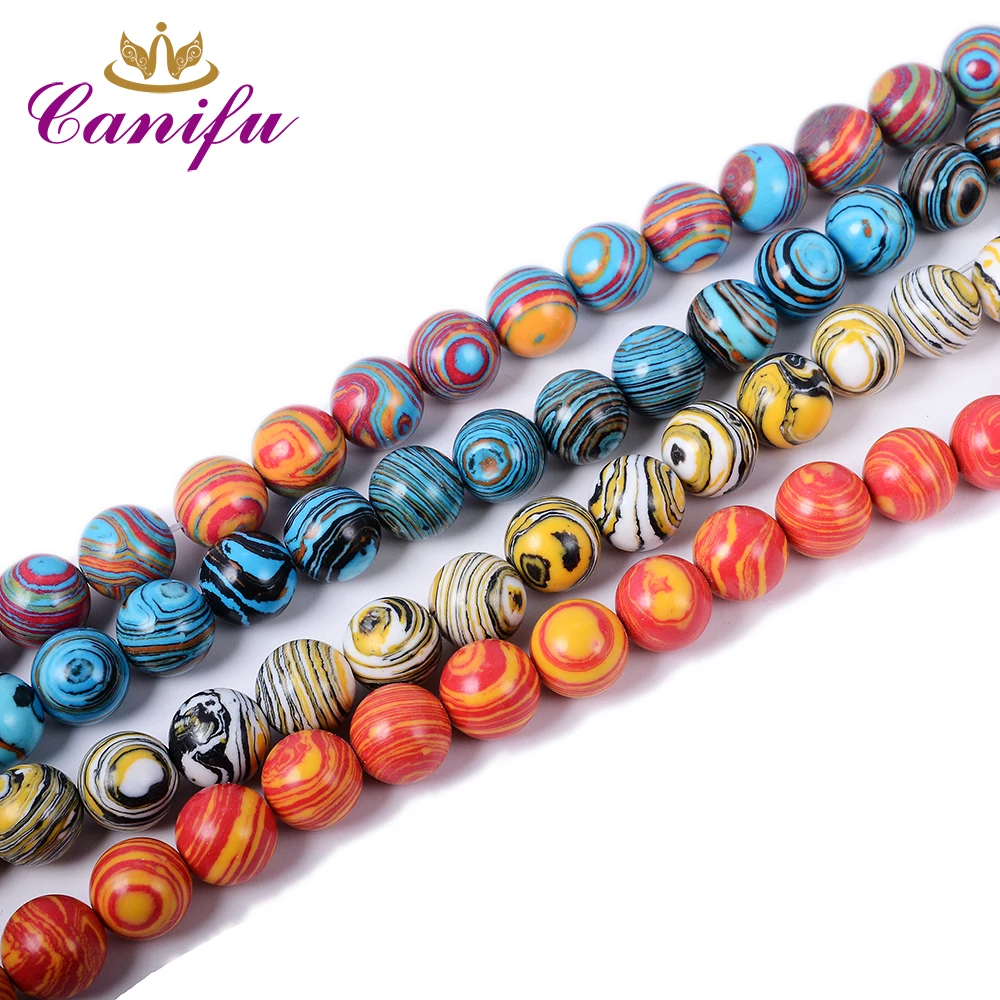 

Canifu Multi Color Natural Stone Beads Round Phoenix Peacock Cute Beads For DIY Jewelry Making 4mm/6mm/8mm/10mm/12 mm