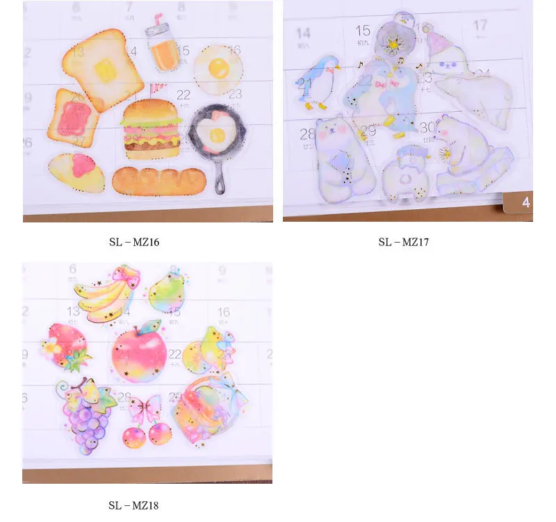 Papelaria Etiquetas Scrapbooking Jamjelly Estética Deriva Garrafas Planejador Kawaii Stickers Q-lia Filofax Coreano 48 Pçs - Set 24 Cheap Adesivos