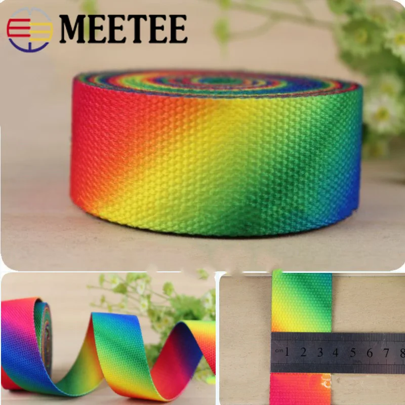 

8M 23/38mm 2mm Thick Printed Canvas Webbings High Tenacity Backpack Strap Webbing Ribbons Clothes Bag Sewing Tape Bias Binding