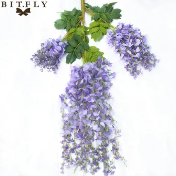 

12Pcs Artificial Wisteria Simulation Hanging Silk Flowers Wreaths Garland Plants For Wedding Party Home Garden Decoration