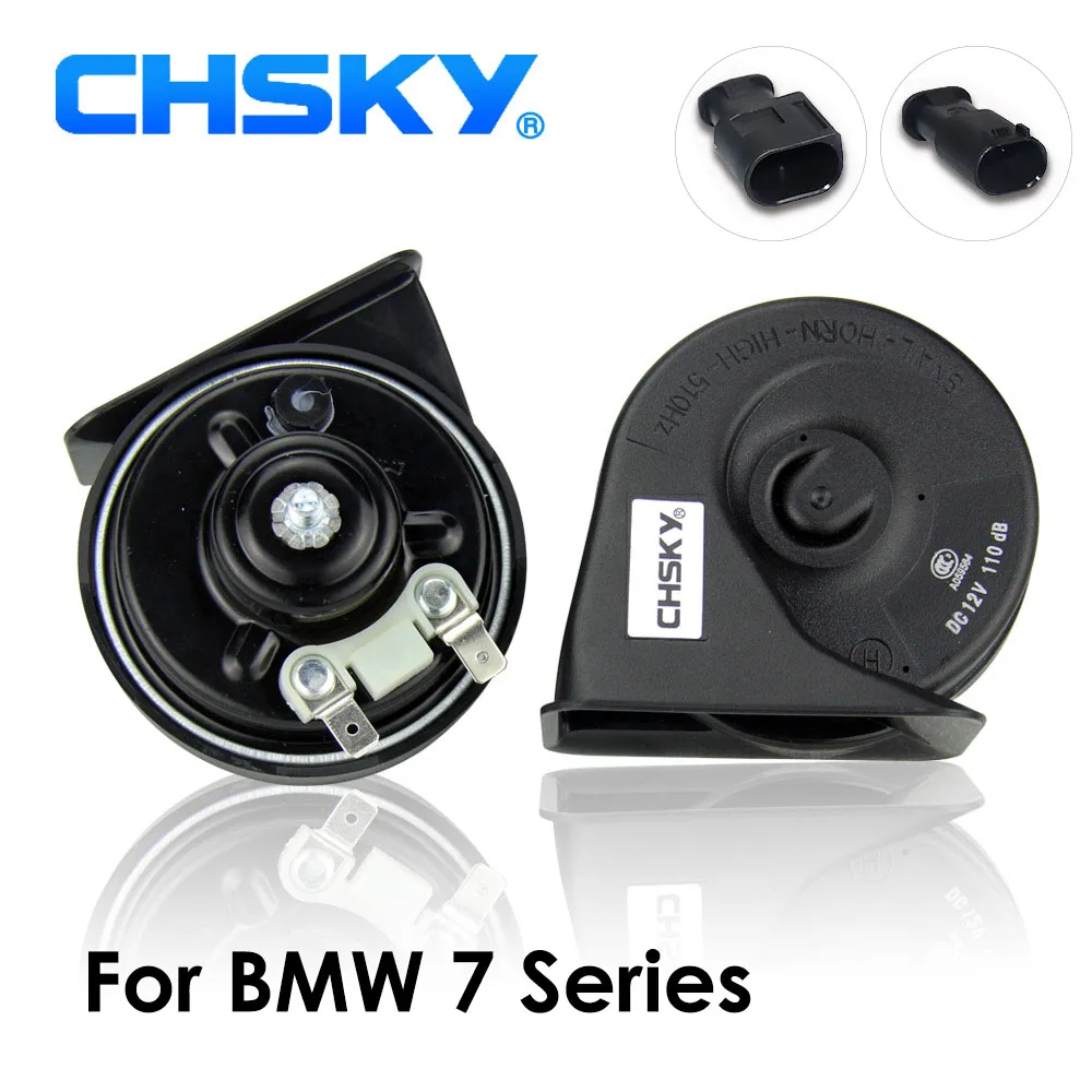 

CHSKY Car Horn Snail type Horn For BMW 7 Series E38 E65 E66 E67 E68 F01 F02 F03 F04 G11 G12 12V Loudness 110-129db Auto Horn