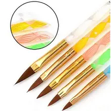 5 шт. мраморная ручка для ногтей кисть для УФ-гель, акриловый инструмент для ногтей кристалл