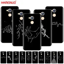 Чехол для телефона HAMEINUO Art White Line Kiss Love Heart Flower Rose Girl для Huawei Honor 10 V10 4A 5A 6A 7A 6C 6X7X8 9 LITE