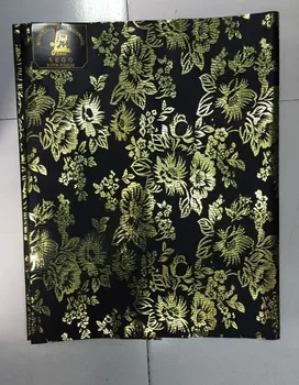 

Graceful black Gold African SEGO headtie Head Tie Wrapper Gele 2pcs/pack free shipping by DHL