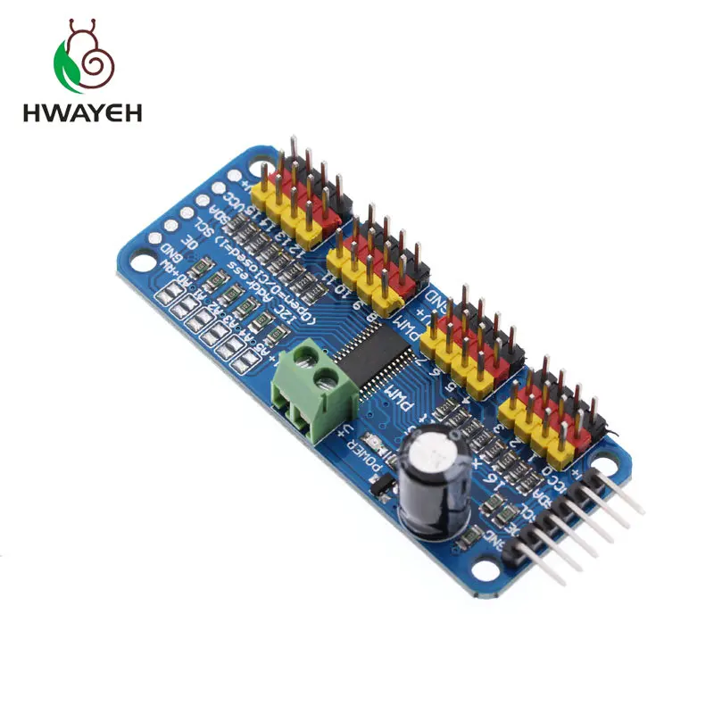 16-канальный видеорегистратор 12-битная ШИМ/Servo Driver-I2C интерфейс PCA9685 модуль для arduino или Raspberry pi щит модуль servo Щит