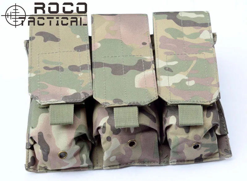 ROCOTACTICAL военный molle тактический, тройной подсумок для M4/M16 винтовка пистолет маг мешок армейский зеленый/Тан/черный/сp Multicam