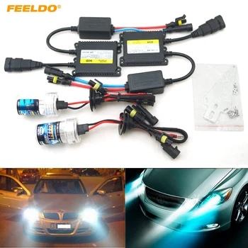 

FEELDO 1set AC 12V 35W H1/H3/H7/H8/H10/H11/9005/9006 Xenon HID Kit Car Headlight Xenon Bulb Lamp Digital Ballast