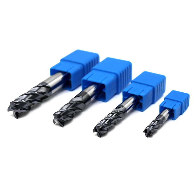5PCS HRC50 4Flute 1mm 1.5mm 2mm 2.5mm 3mm 4mm 5mm 6mm *50L Alloy Carbide Milling Tungsten Steel Milling Cutter End Mill Cutting