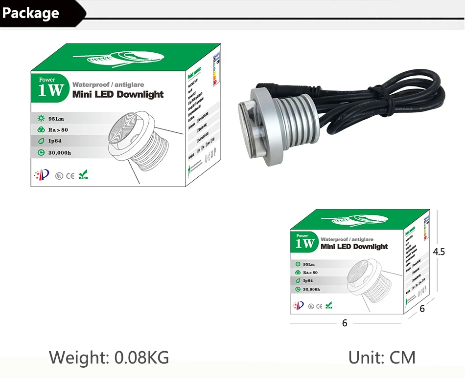 1W Waterproof Anti-glare Lamp 10