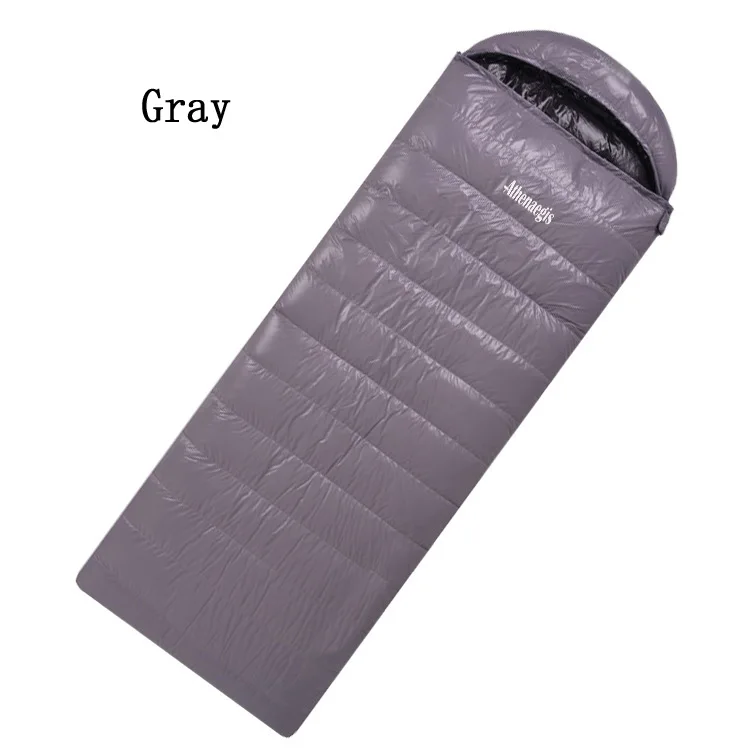 1000g Gray Athenaegis Удобная белая утка вниз 600 г/800 г/1000 г заполнения может быть наращенный спальный мешок для взрослых водонепроницаемый спальный мешок - Цвет: 1000g Gray
