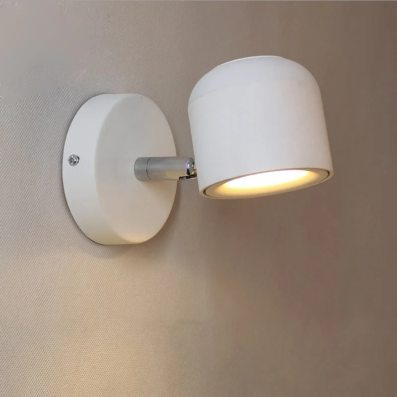 

Wall Lamp Modern Style Wall Light Adjustable Black/White 7W Warm white For Bedroom Foyer Mirror Light Corridor Sconce AC90-220V