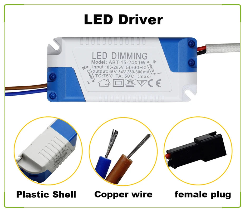 Светодиодный блок питания с регулируемой яркостью 3-24 Вт AC110V 220 В, адаптер питания, светодиодный светильник-трансформатор мА, потолочный светильник