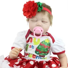 22 inch 50-55 CM Handmade Silicone Reborn Baby Dolls Soft Body Close Eyes Reborn Babies Doll For Baby Girl Toys Growth Partners