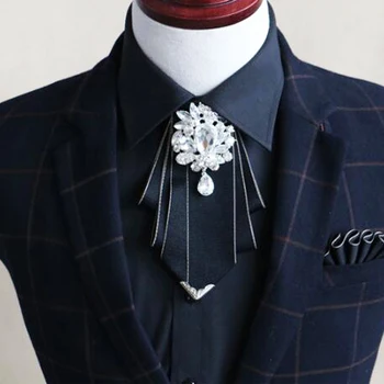 

Luxury British Style Diamond Bowtie Gentlemen Wedding Formal Butterfly Bowknot