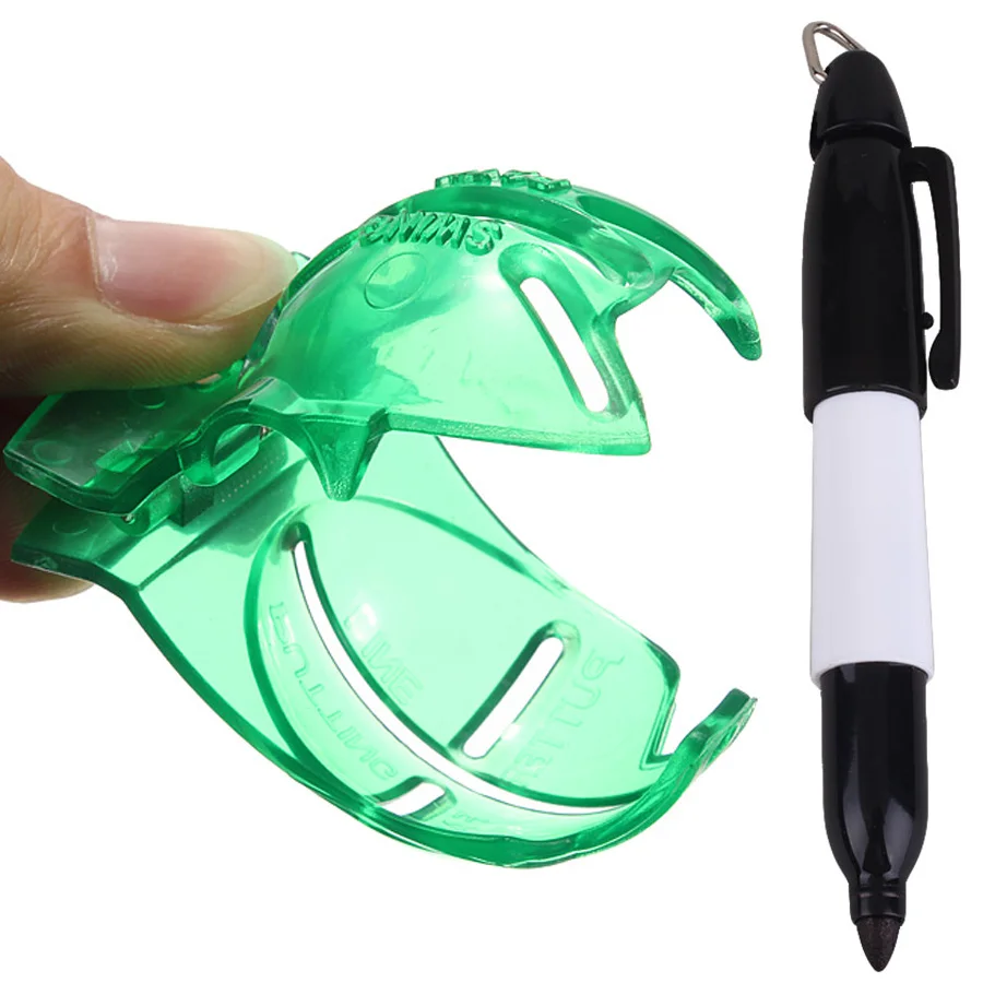 

1 set Golf Ball Line Liner Marker Template Drawing Alignment Marks Putting line with pen Tool Club Equipment Accessories Green
