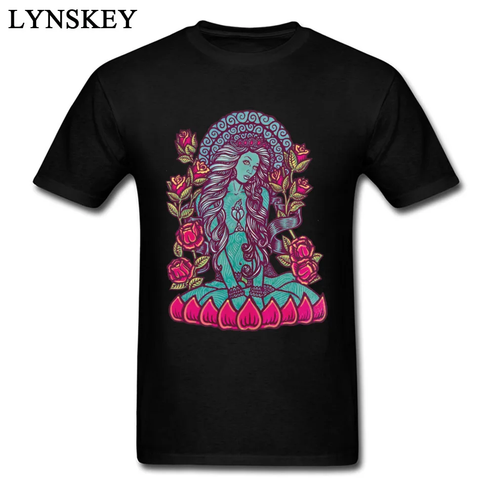 Normal Tops Shirts for Men Rife Summer Autumn O Neck Cotton Short Sleeve T-shirts Blue Tara Divine Gea Goddess Gift Tee Shirt Blue Tara Divine Gea Goddess black