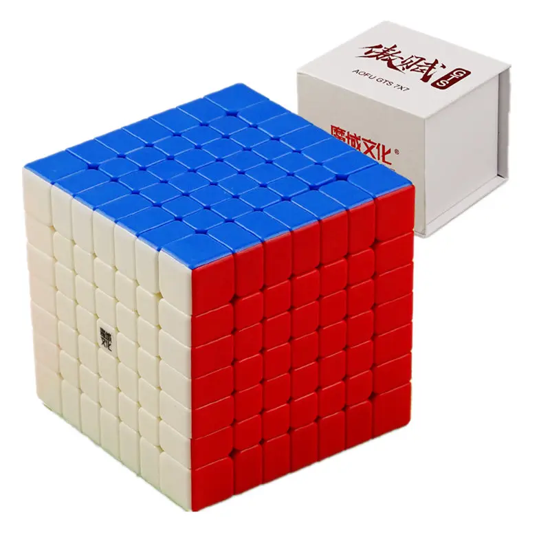 Moyu Aofu GTS 7x7x7 Магнитный куб Professional GTSM 7x7 Magic Скорость Cube м твист развивающие игрушки кубик рубика - Цвет: GTS 7 Stickeless