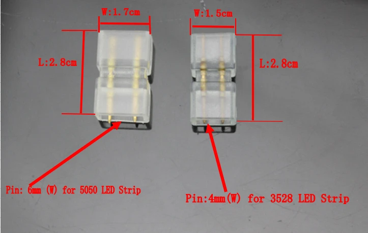 110 V 220 V Светодиодные ленты 2 pin для SMD 5050 5630 3014 (6 мм) 3528 (4 мм) 2835 (12 мм) Светодиодная лента, аксессуар специальный контактный