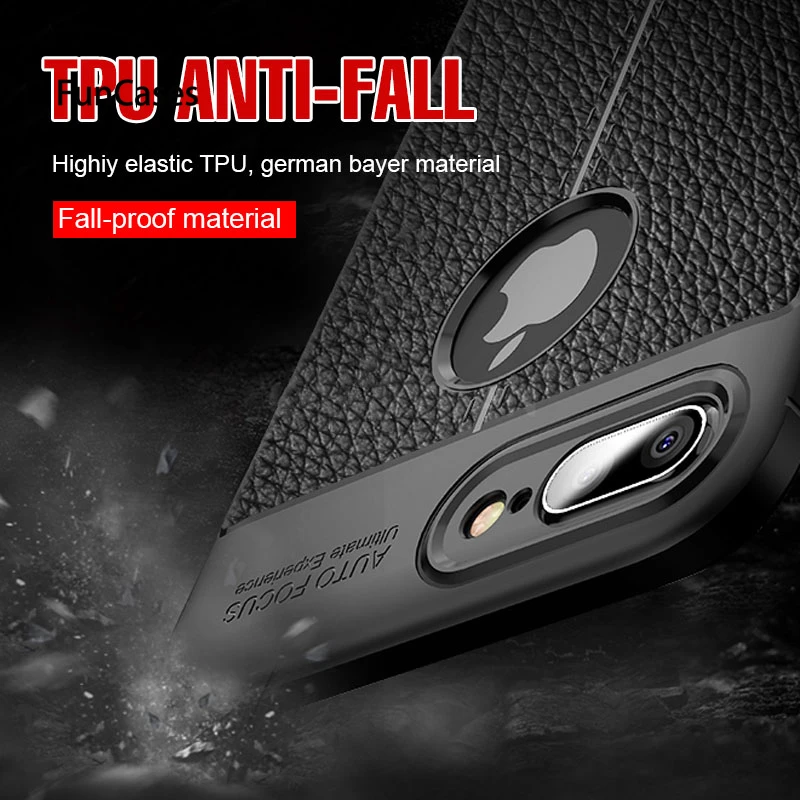 Мягкие из искусственной кожи чехол для iPhone 6 6s 7 8 плюс Чехол телефона Полный